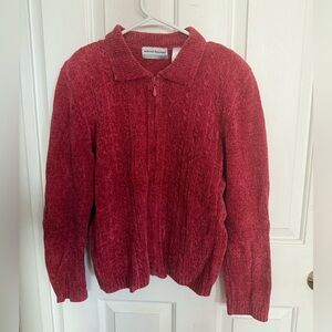 Alfred Dunner Zip-Up Cardigan